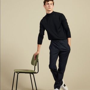 SANDRO Navy smart string pants
